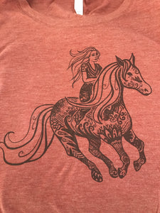 Running Bareback--The Anna Equipparel Design T-shirt