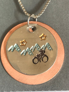 Colorado ❤️ Mountains Bike Necklace