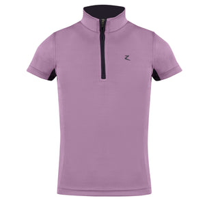 Horze Kids UV Polo Shirt--Grape Purple